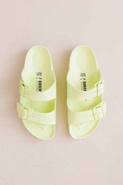 Birkenstock | Arizona Essentials Eva Sandal | Faded Lime - Poppy and Stella