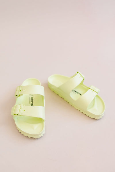 Birkenstock | Arizona Essentials Eva Sandal | Faded Lime - Poppy and Stella