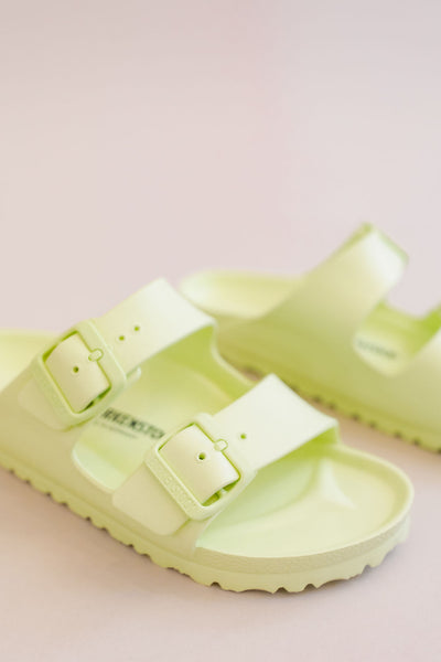 Birkenstock | Arizona Essentials Eva Sandal | Faded Lime - Poppy and Stella