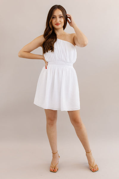 French Connection | Faron Drape One Shoulder Dress - Poppy and Stella