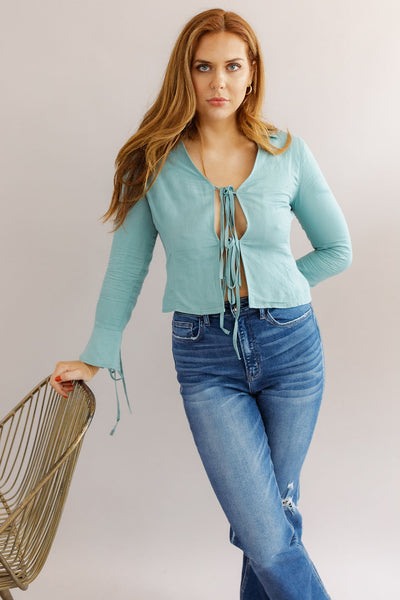 BLANK NYC | Tie Front Linen Blouse | Perfect Tunes - Poppy and Stella