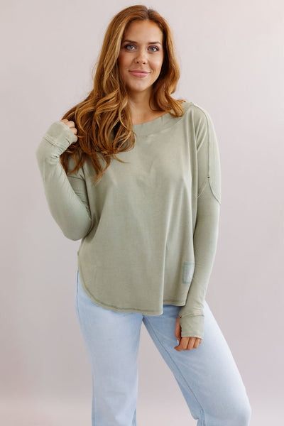 Free People | Simply Layer | Greyed Olive - Poppy and Stella