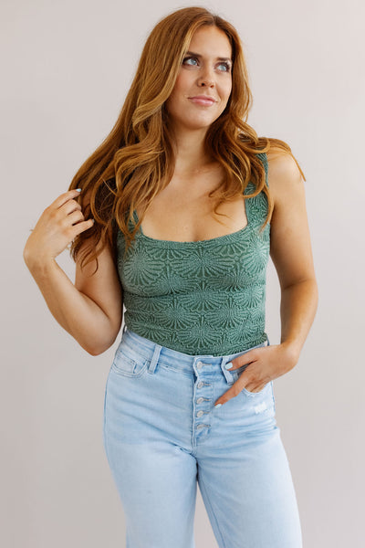 Free People | Love Letter Cami | Evergreen - Poppy and Stella