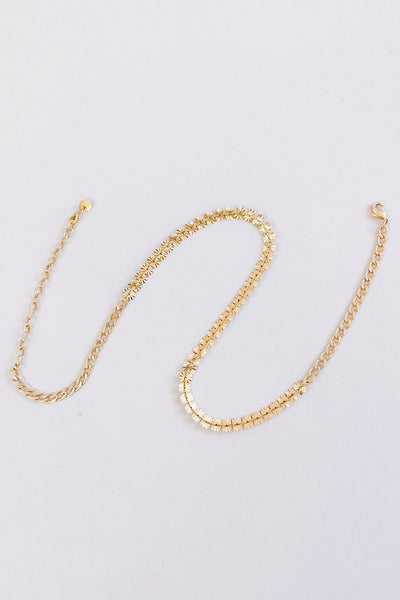 Sophie Rectangle Bursts Gold Chain Necklace - Poppy and Stella