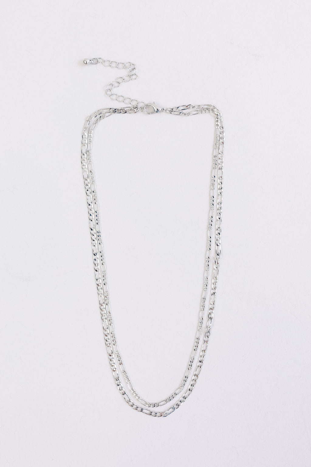 Double Stacked Chain Necklace | Silver - Poppy and Stella