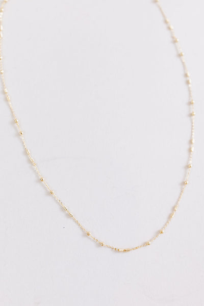 Avia Multi Bead Gold Chain Necklace - Poppy and Stella