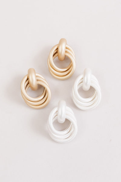 Matte Double Loopty Loop Earrings | Assorted - Poppy and Stella