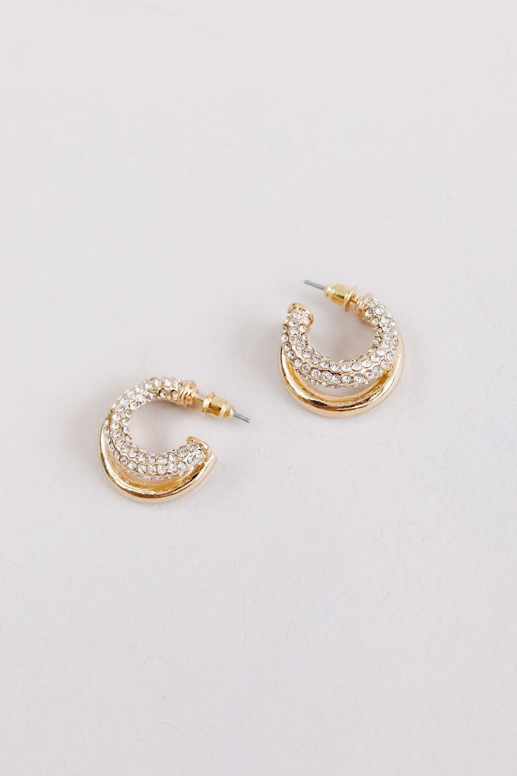 Double Hoop Crystal Earrings | Assorted - Poppy and Stella