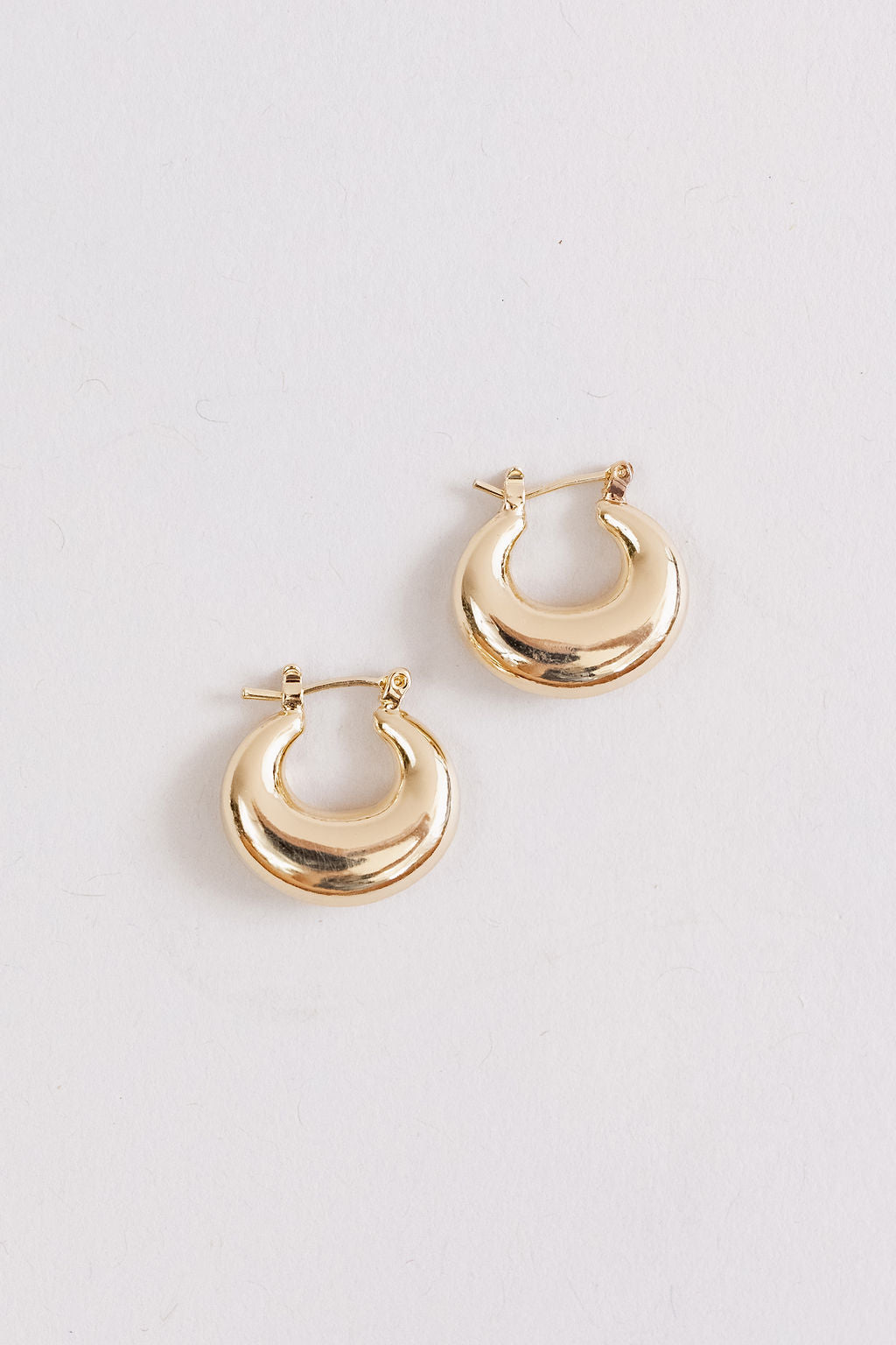 Puffy Gold Dipped Hoop Earrings | Assorted - Poppy and Stella