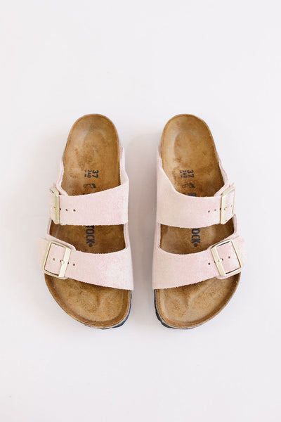 Birkenstock | Arizona Suede Leather | Light Rose - Poppy and Stella