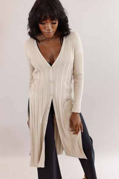 Free People | Skylight Cardi | Morning Oat - Poppy and Stella