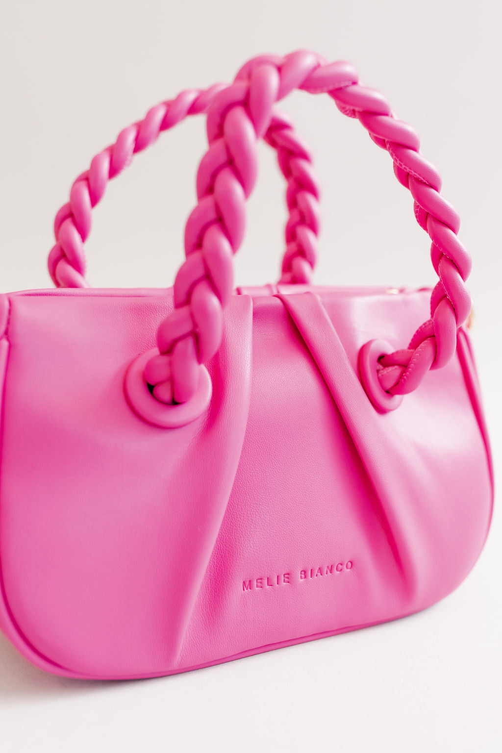 Melie Bianco | Gracelyn Recycled Vegan Leather Shoulder Bag | Fuchsia - Poppy and Stella