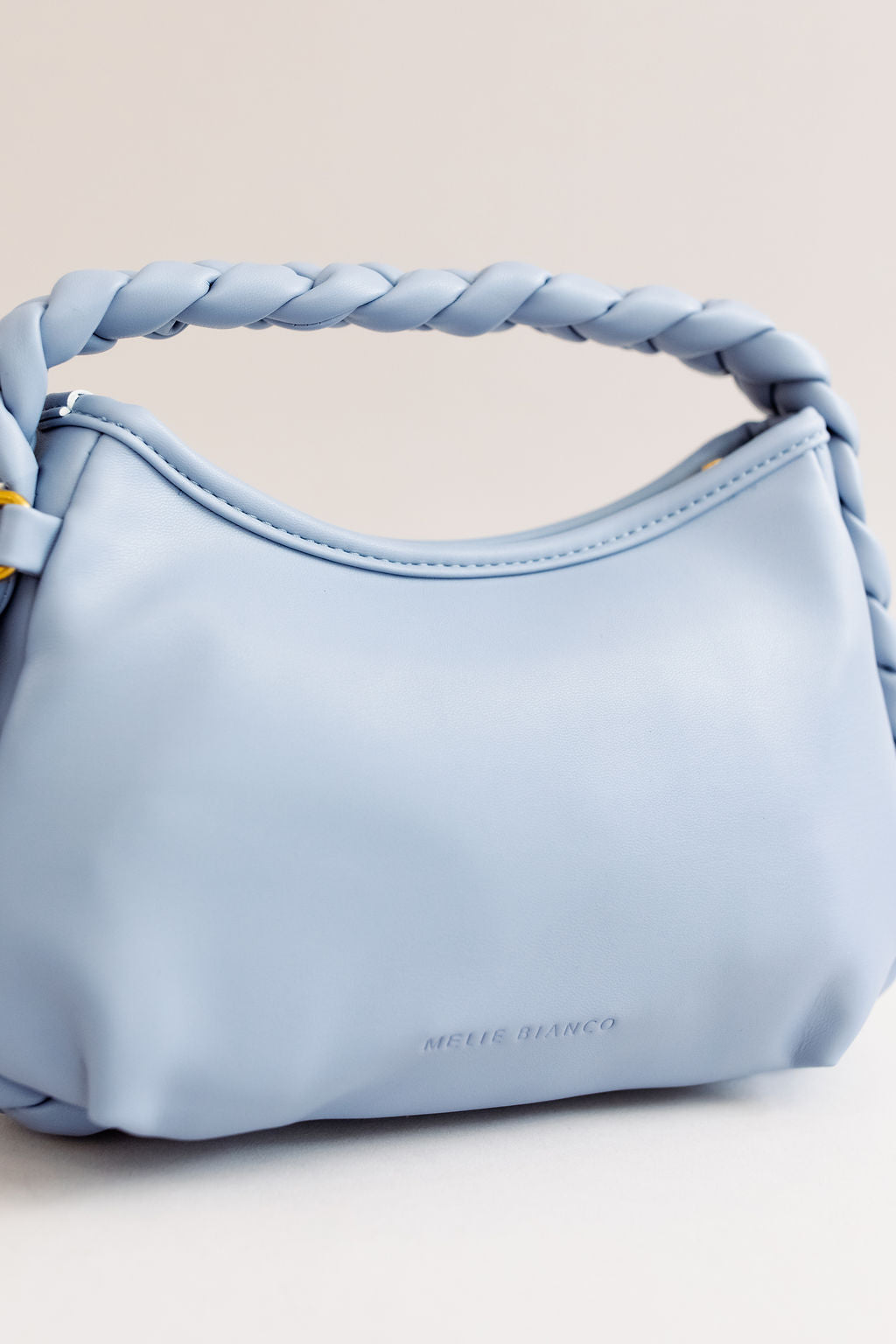Melie Bianco | Eliana Recycled Vegan Leather Shoulder Bag | Blue - Poppy and Stella