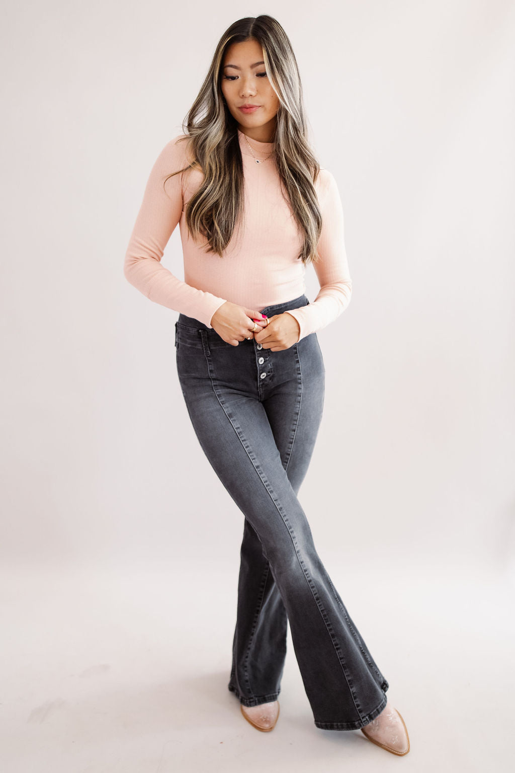 Free People | The Rickie Top | Rose Smoke - Poppy and Stella