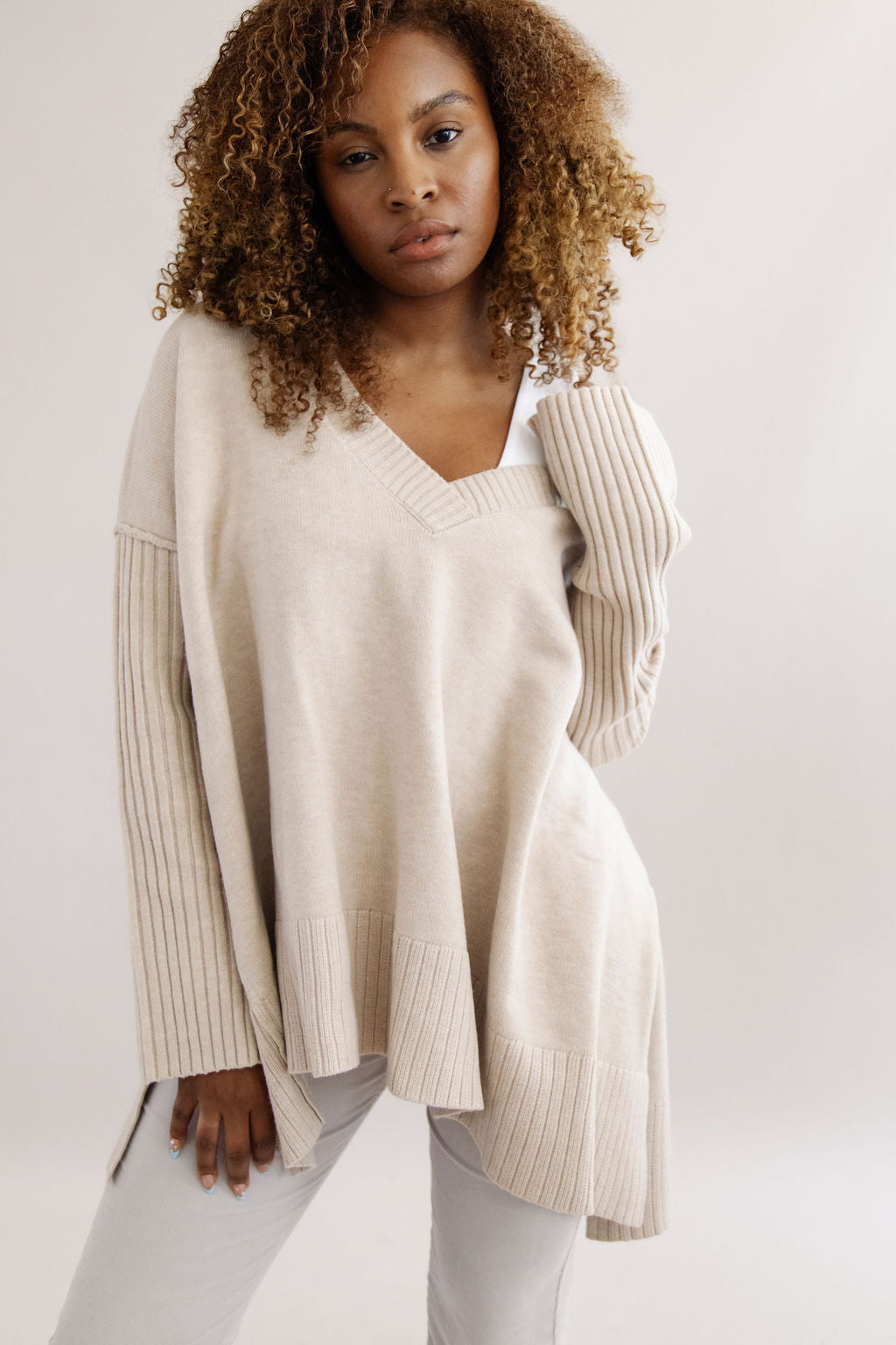 Free People | Orion A Line Tunic | Almond - Poppy and Stella