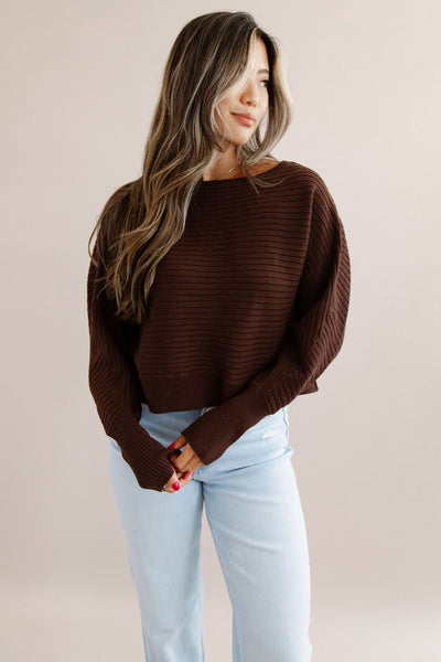 Free People| Sublime Pullover| Chocolate Lava - Poppy and Stella