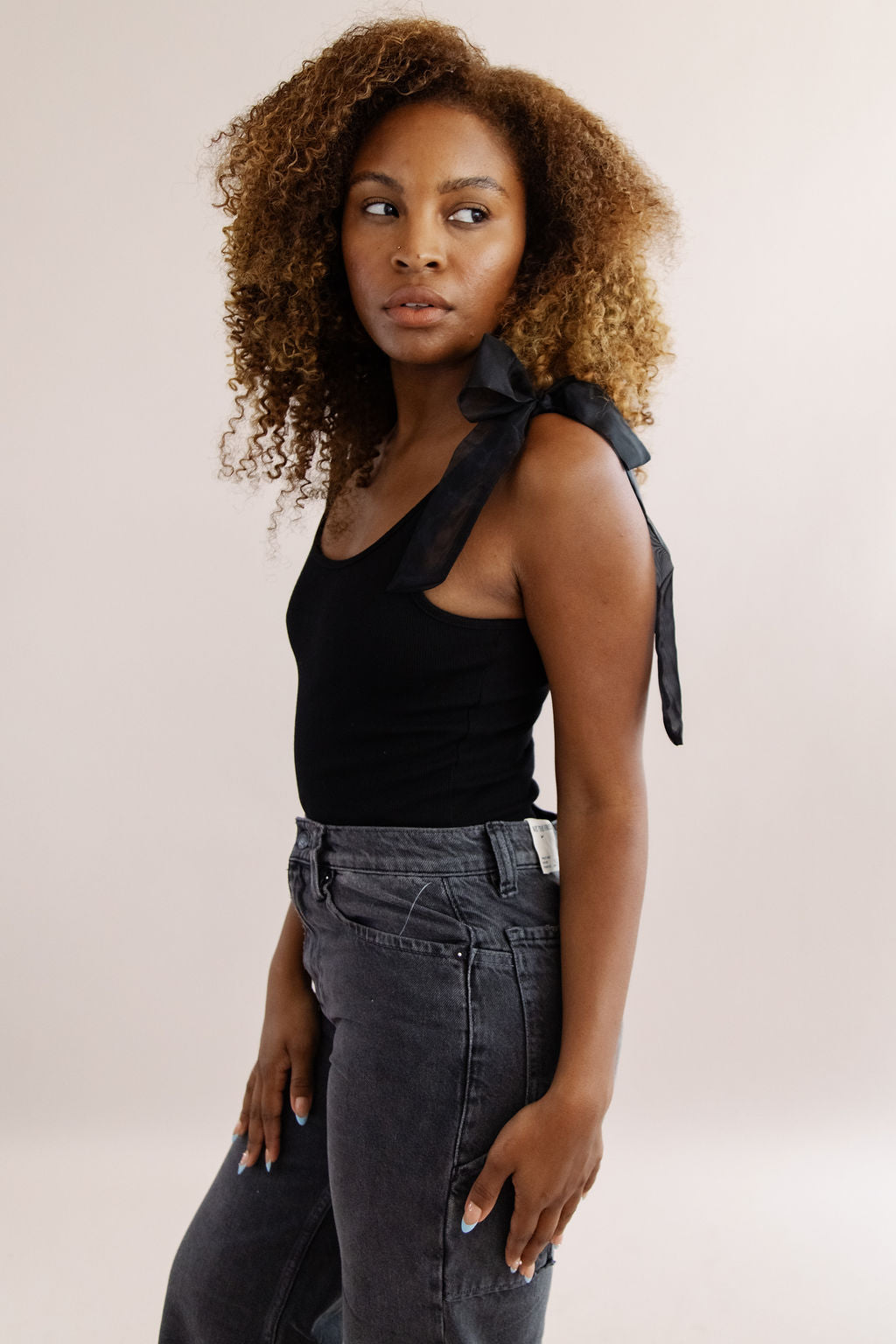 Addy Ribbed Bodysuit | Black - Poppy and Stella