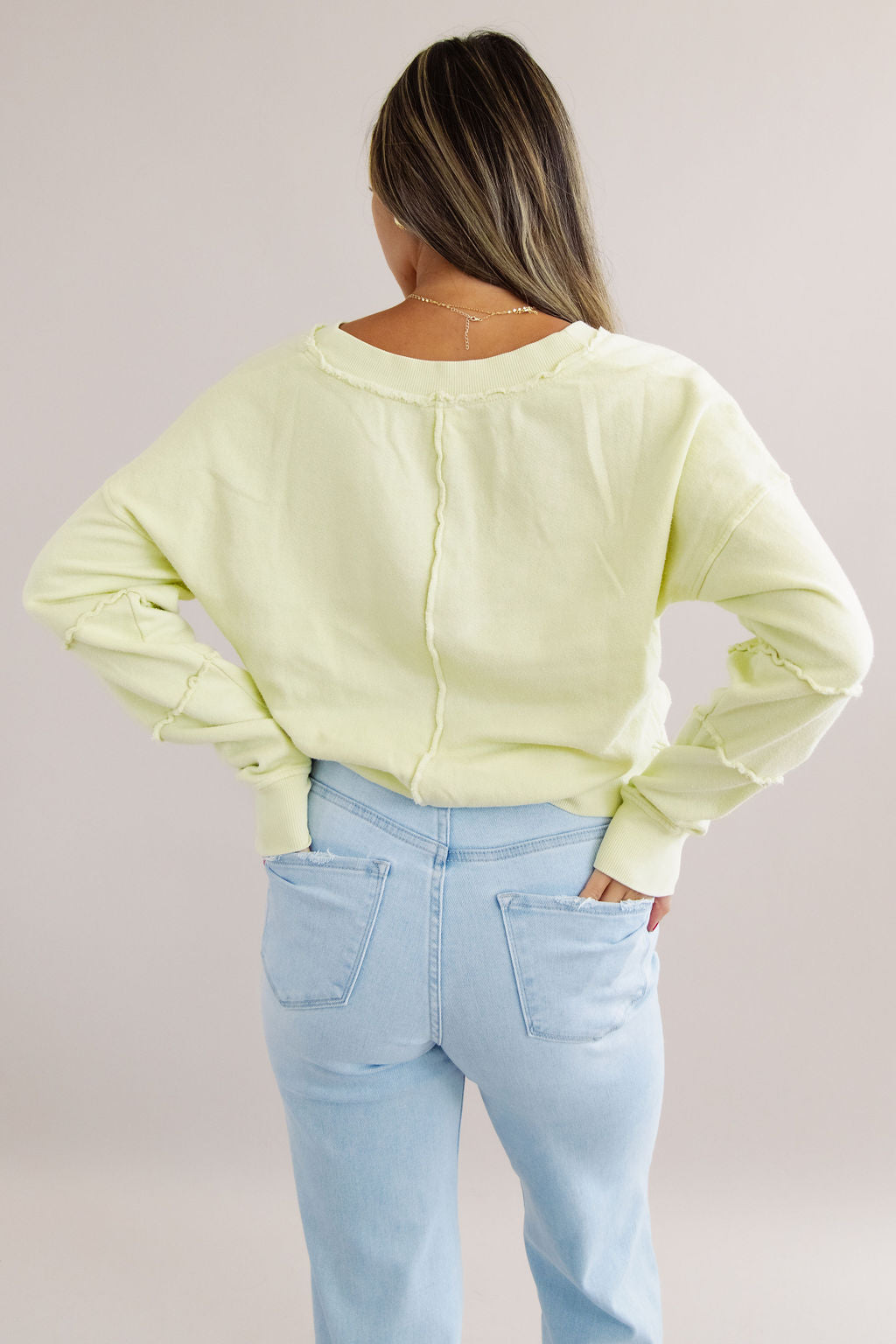 The Hayden Pullover | Lime - Poppy and Stella