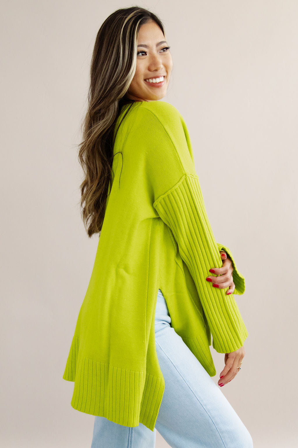 Free People | Orion A Line Tunic | Acid Lime - Poppy and Stella