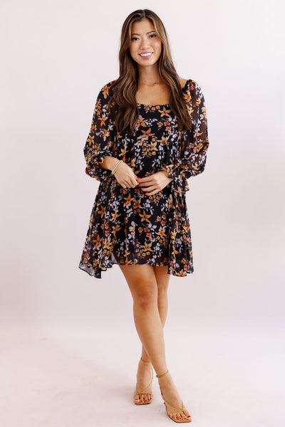 Everest Sheered Floral Mini Dress - Poppy and Stella