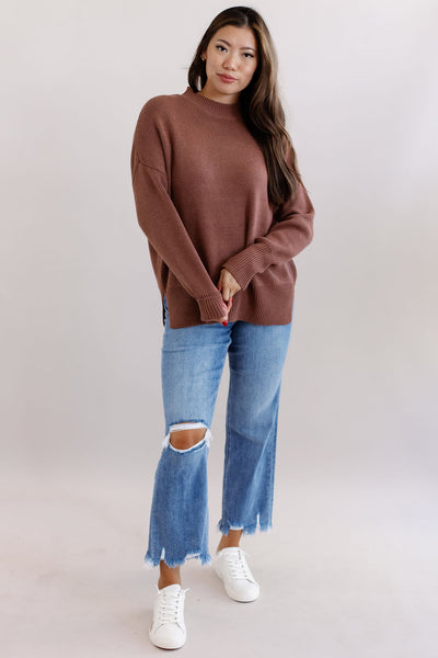 Rylee Oversized Sweater | Mocha - Poppy and Stella