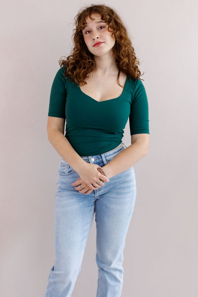 Free People | Autumn Sun Top | Evergreen - Poppy and Stella