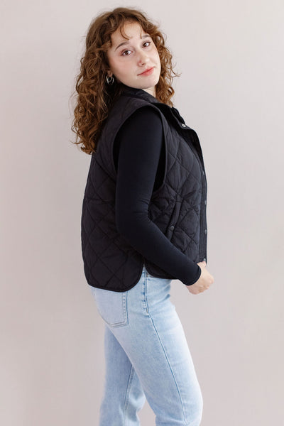 Z Supply Active | Warm Up Vest | Black - Poppy and Stella