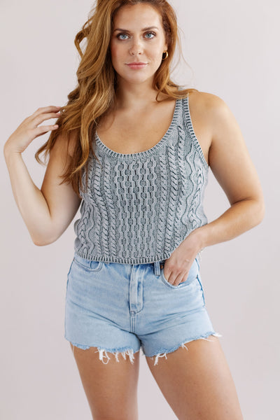 Free people | High Tide Cable Tank | Black - Poppy and Stella