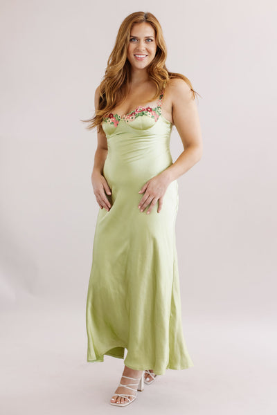 Evie Maxi Dress | Green - Poppy and Stella