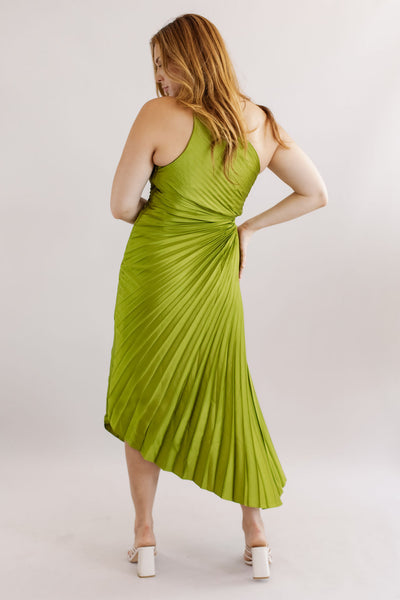 Evelynn Pleated Maxi Dress | Olive - Poppy and Stella