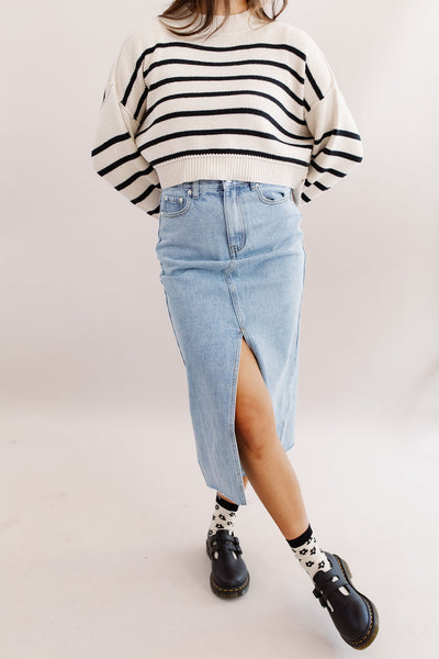 Dara Denim Maxi Skirt - Poppy and Stella