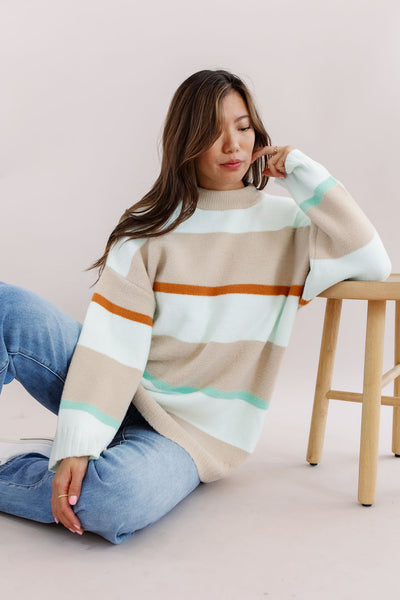 Davis Stripe Tunic Sweater - Poppy and Stella