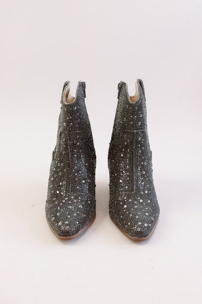 Matisse | Harlow Western Ankle Boot | Smoke Rhinestone - Poppy and Stella