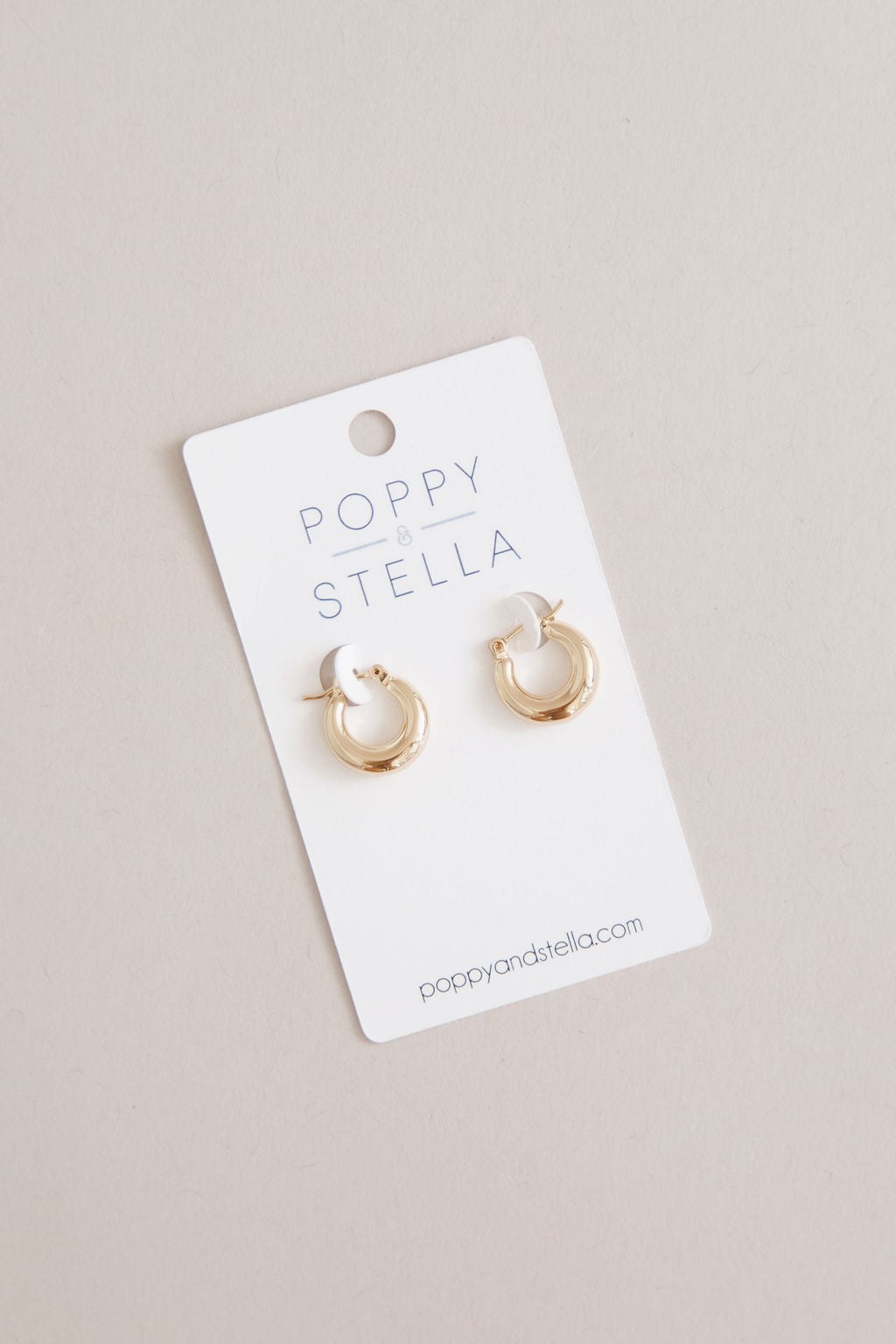 14K Gold Dipped Mini Hoop Earrings - Poppy and Stella