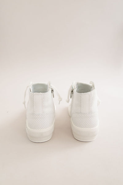 Dolce Vita | Zohara Sneaker | White Perforated Leather - Poppy and Stella