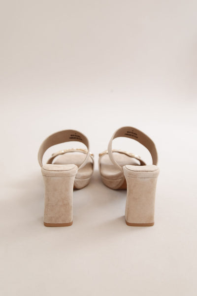 Jeffrey Campbell | Dainty Suede Heels | Natural Suede Gold - Poppy and Stella