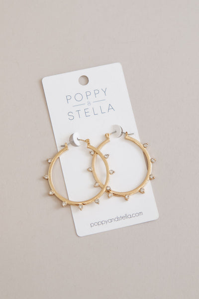 Stone Spike Hoop Earrings | Asst - Poppy and Stella