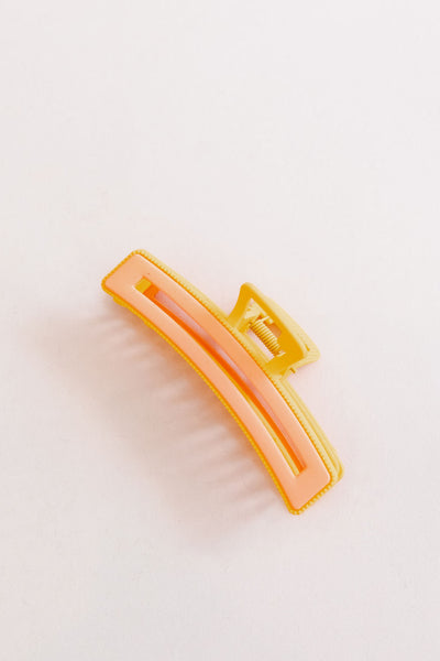 Two Tone Rectangular Claw Clip | Assorted - Poppy and Stella