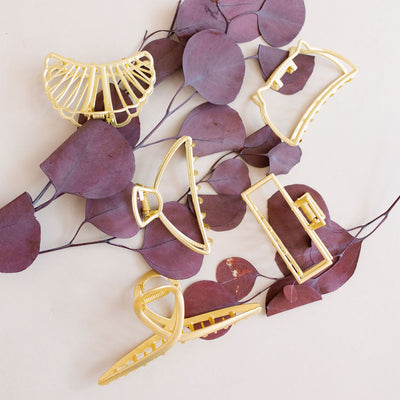 Chic Gold Claw Clip | Assorted - Poppy and Stella
