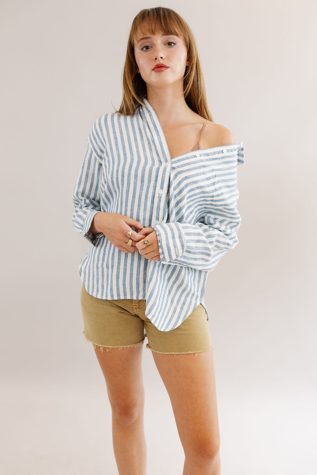Faherty | Linen Laguna Relaxed Shirt | Blue Lucy Stripe Shirt - Poppy and Stella