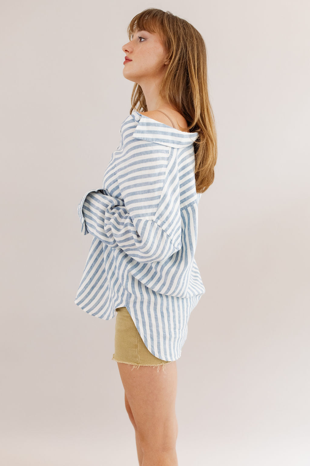 Faherty | Linen Laguna Relaxed Shirt | Blue Lucy Stripe Shirt - Poppy and Stella
