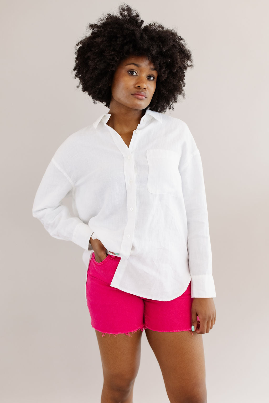 Faherty | Linen Laguna Relaxed Shirt | White - Poppy and Stella