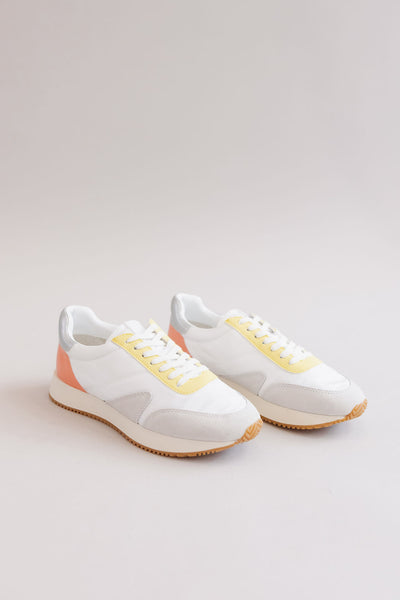 Matisse | Farrah Low-Top Trainer | Yellow/White - Poppy and Stella