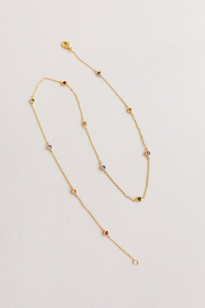 18" Multi-Colored Gemstone Necklace - Poppy and Stella