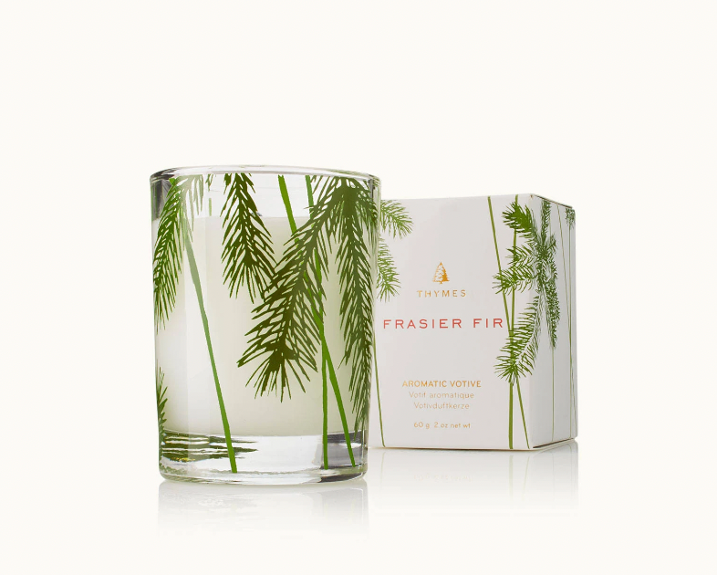 Thymes | Frasier Fir Pine Needle Votive Candle | 2oz - Poppy and Stella