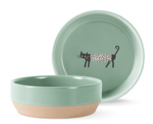 Stoneware Pet Bowl | Oliver The Cat - Poppy and Stella
