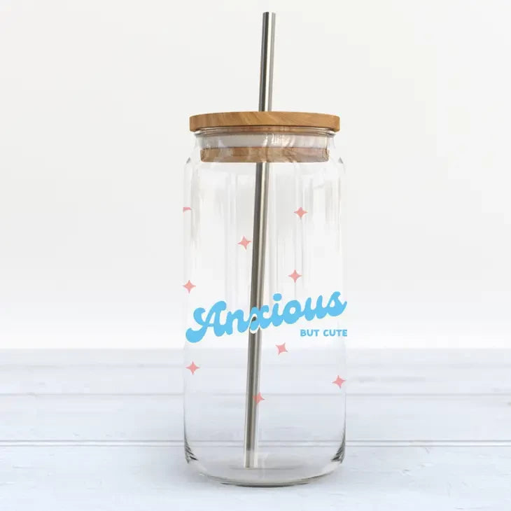Anxious But Cute Beer Can Glass - Poppy and Stella