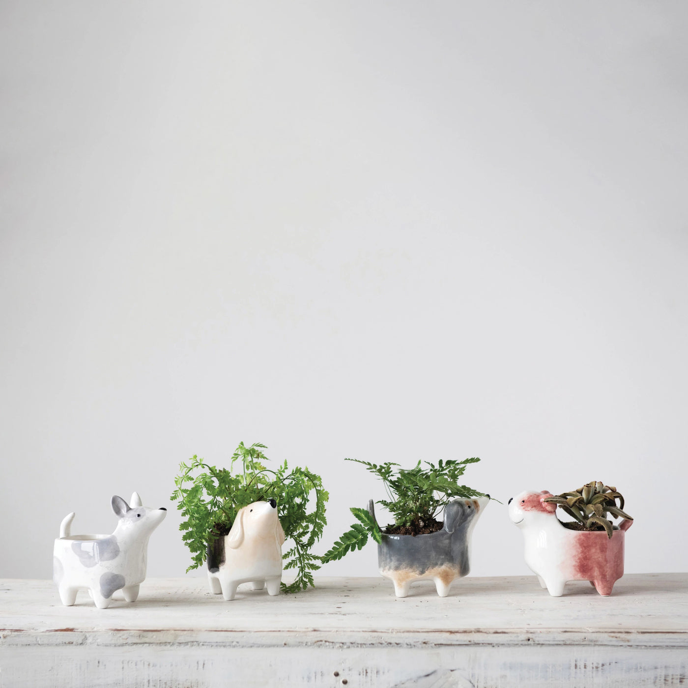 Ceramic Dog Planters | Assorted - Poppy and Stella