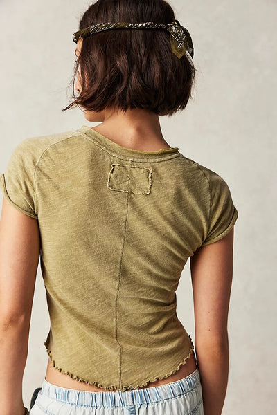 Free People | Be My Baby Tee | Palm Leaf - Poppy and Stella