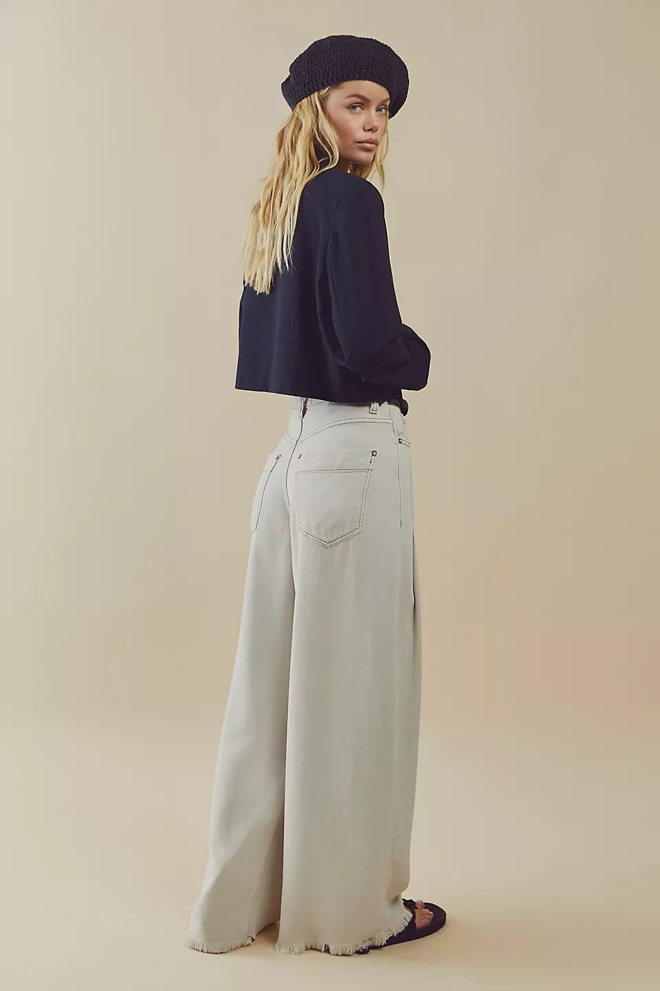 Free People | Old West Slouchy Jeans | Mushroom - Poppy and Stella